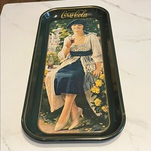 Coca-Cola Decorative Tray with Blue and White Accents